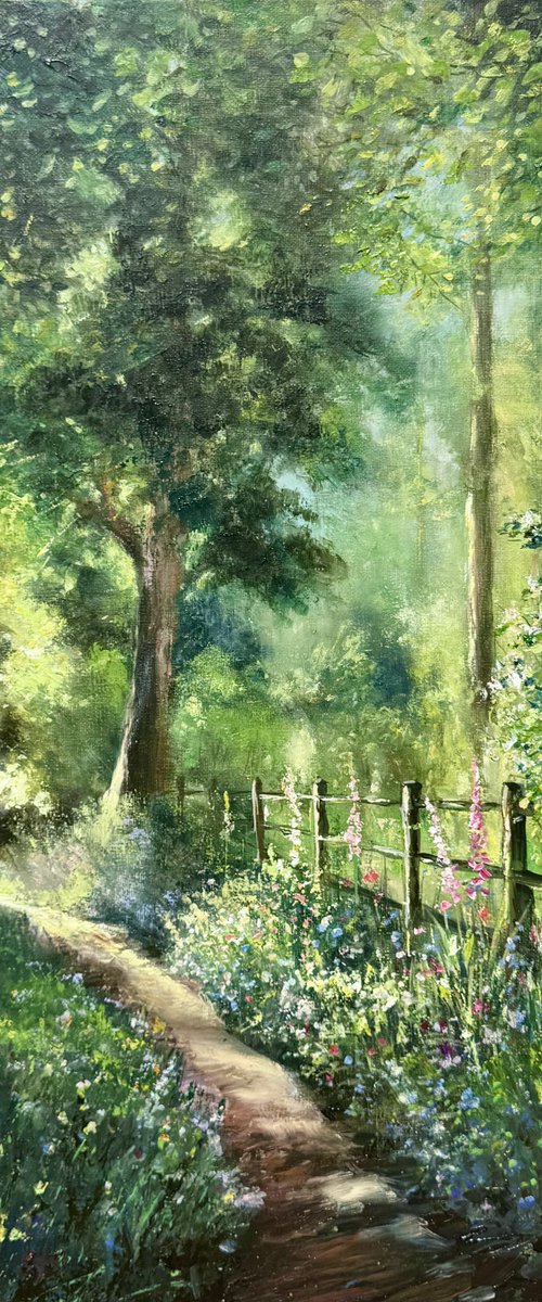 Summer Woodland Original Oil Painting by Oleg Panchuk