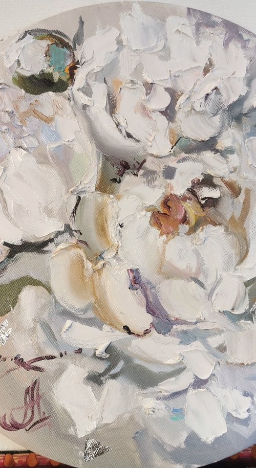 Peonies wall art by Annet Loginova