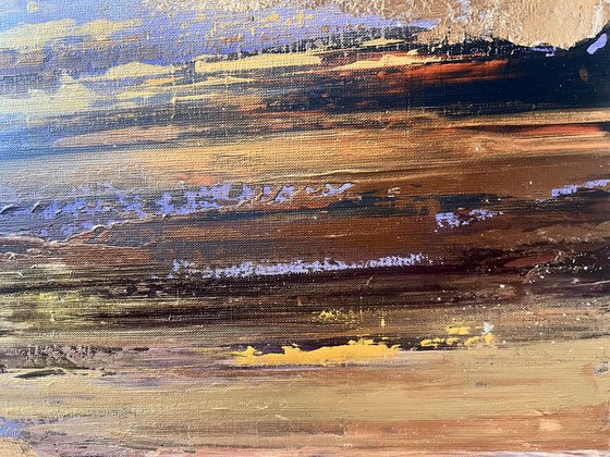 Golden texture on brown
