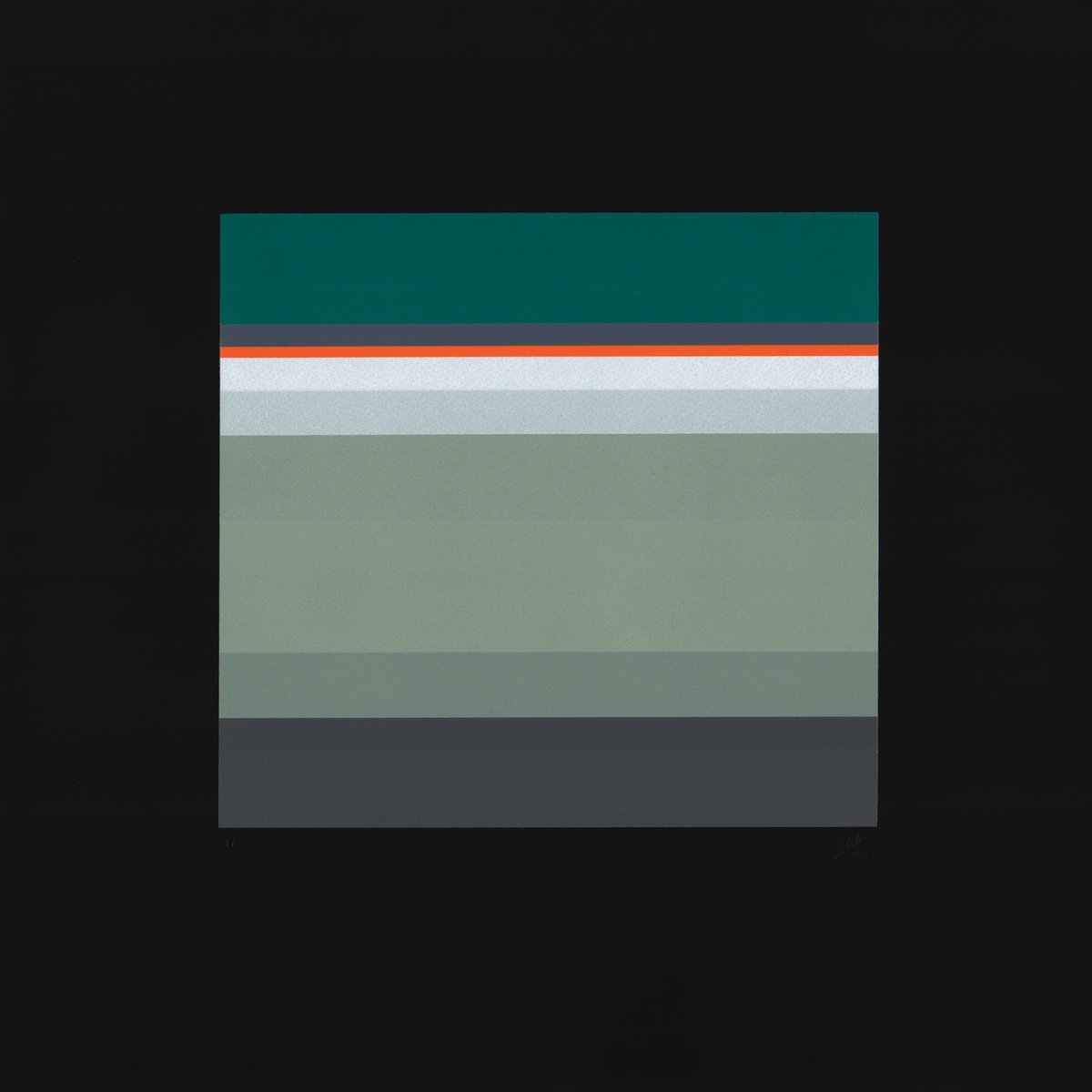 Geometric Abstract Screenprint By Richard Marsden, 20 X 20", Linear Forms I, Original Artwork