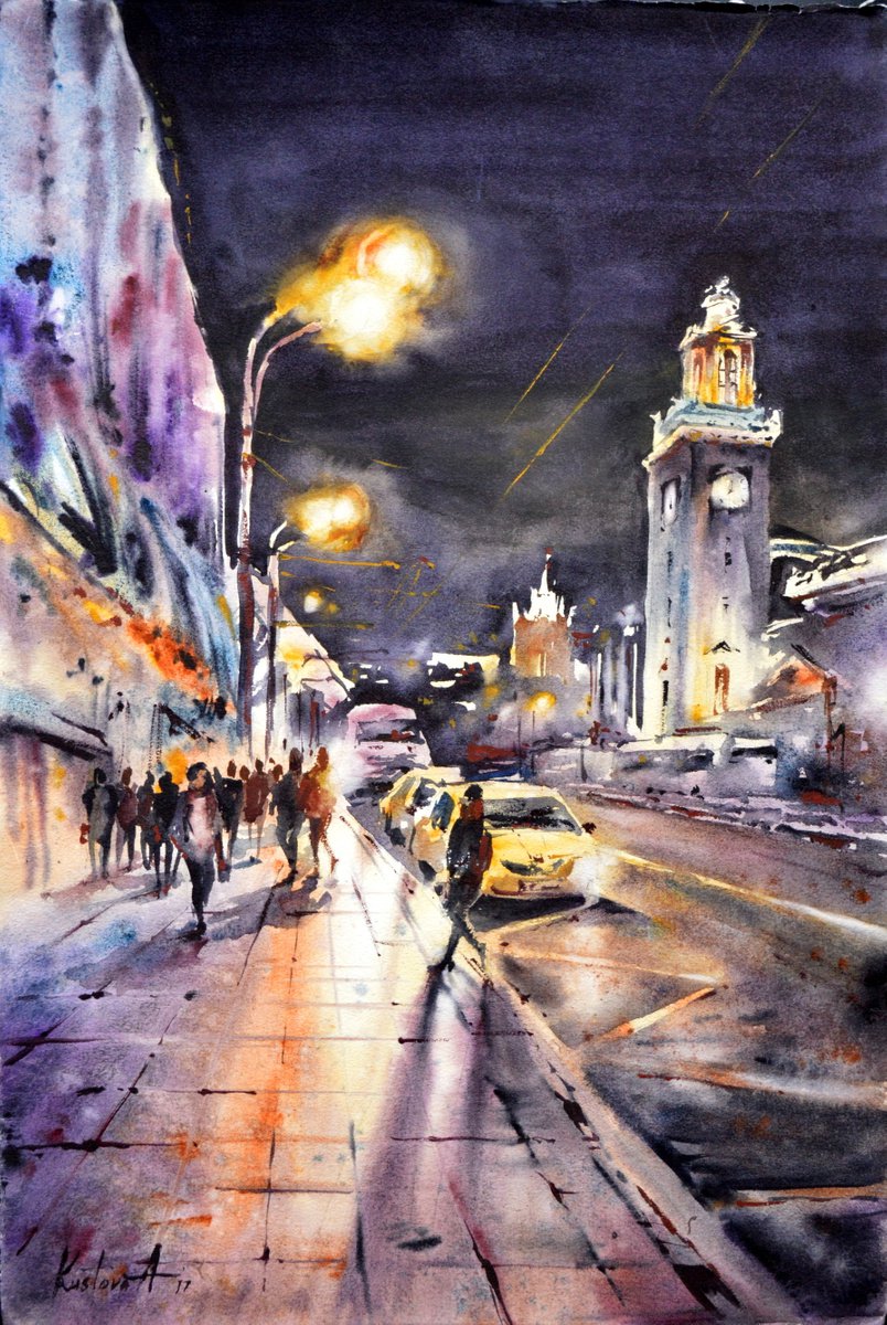 Night in the city by Anastasia Kustova