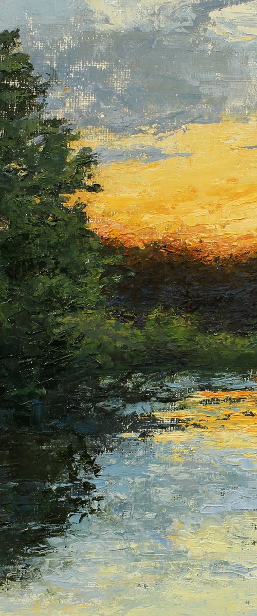 Sunset Pond by John Fleck