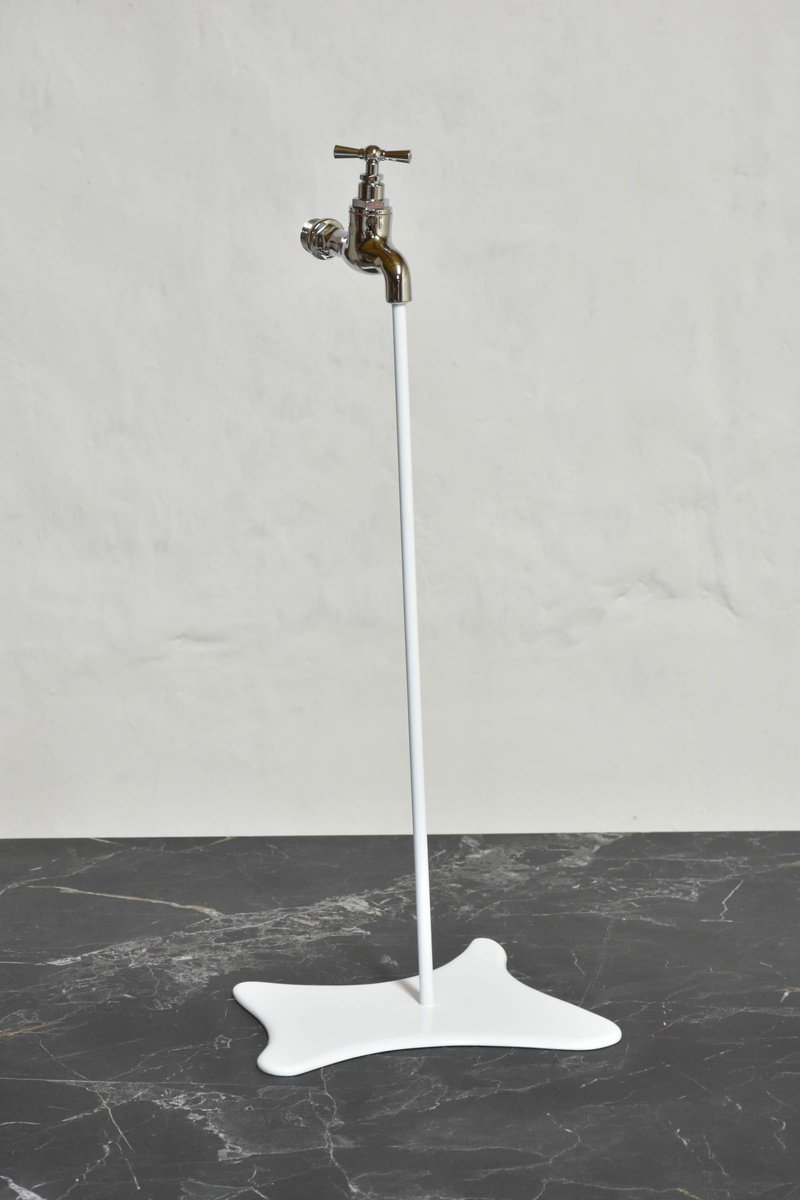 Urban And Pop Still Life Sculpture By Yannick Bouillault, 9 X 19", Fluide Blanc #431, Original Artwork