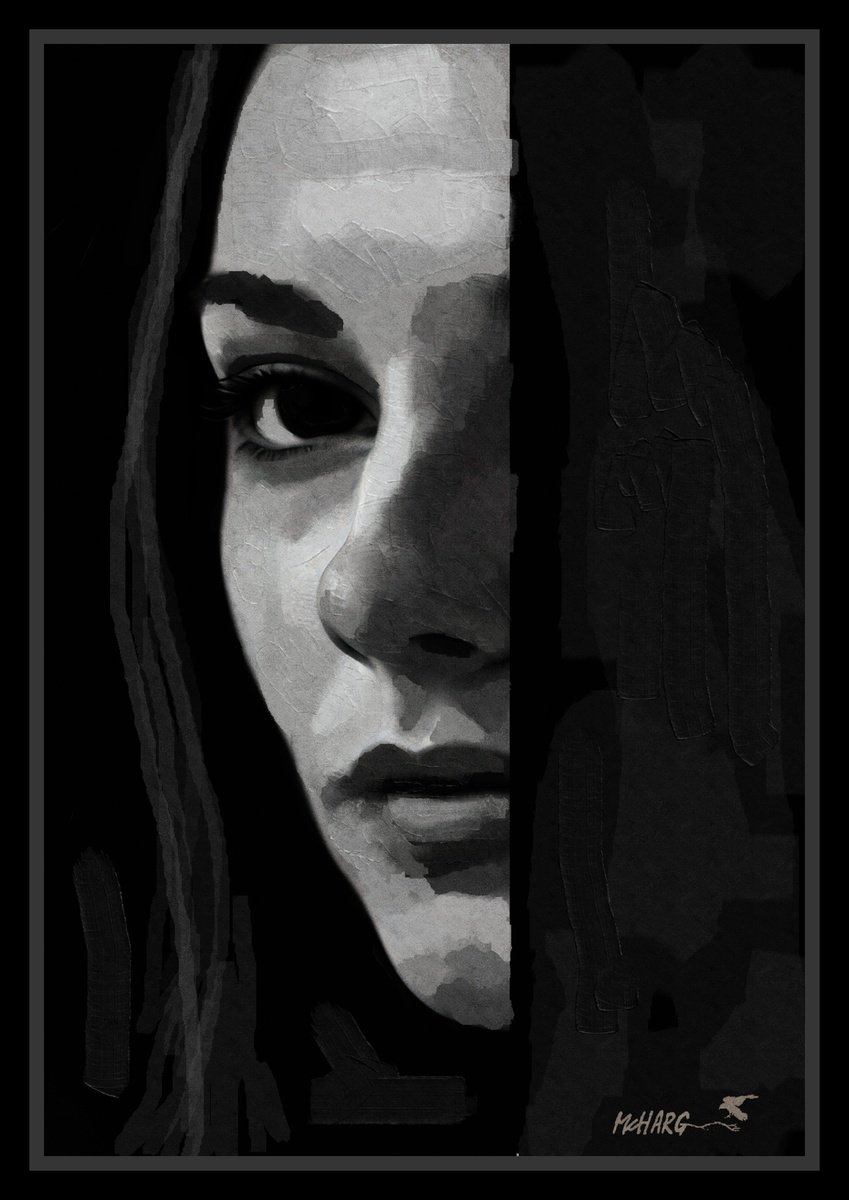 Impressionistic Portrait Painting By Joe Mcharg, 30 X 42, Fearful Of The Future 2638, Original Artwork