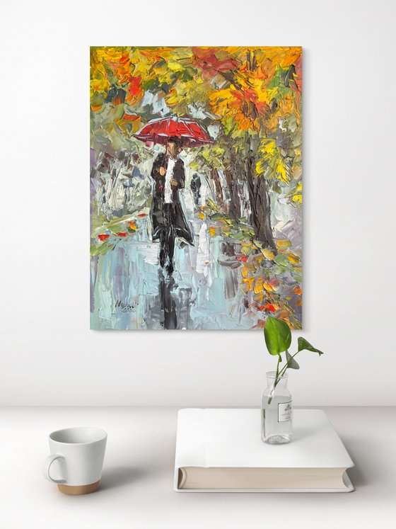 Rainy day. First date