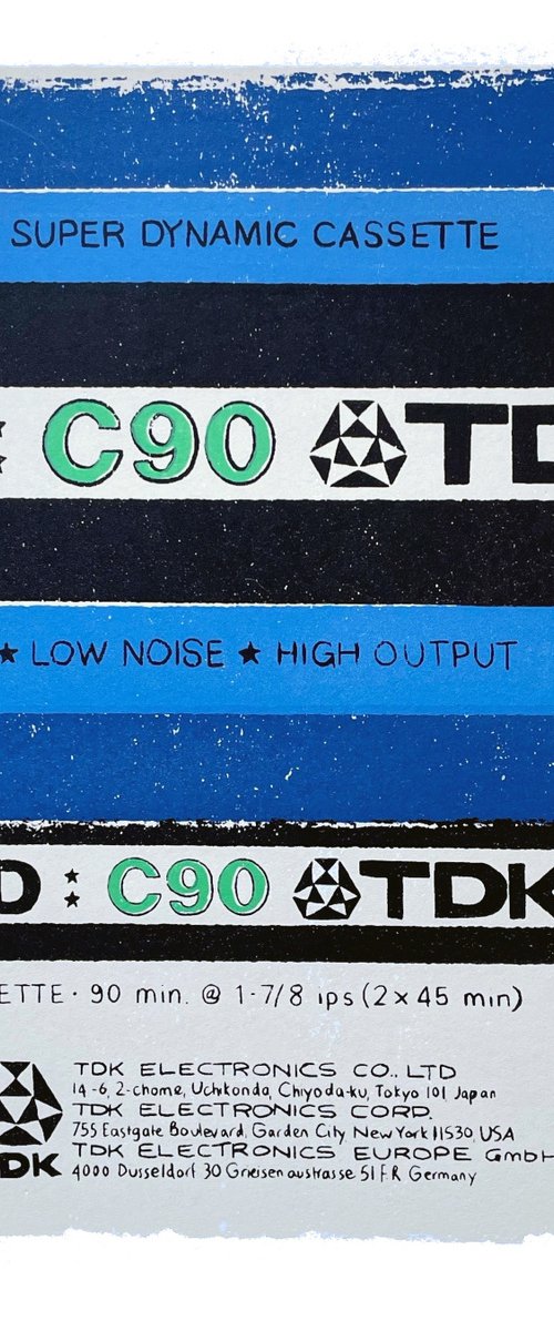 TDK C90 - Limited-edition, Screen Print by Design Smith