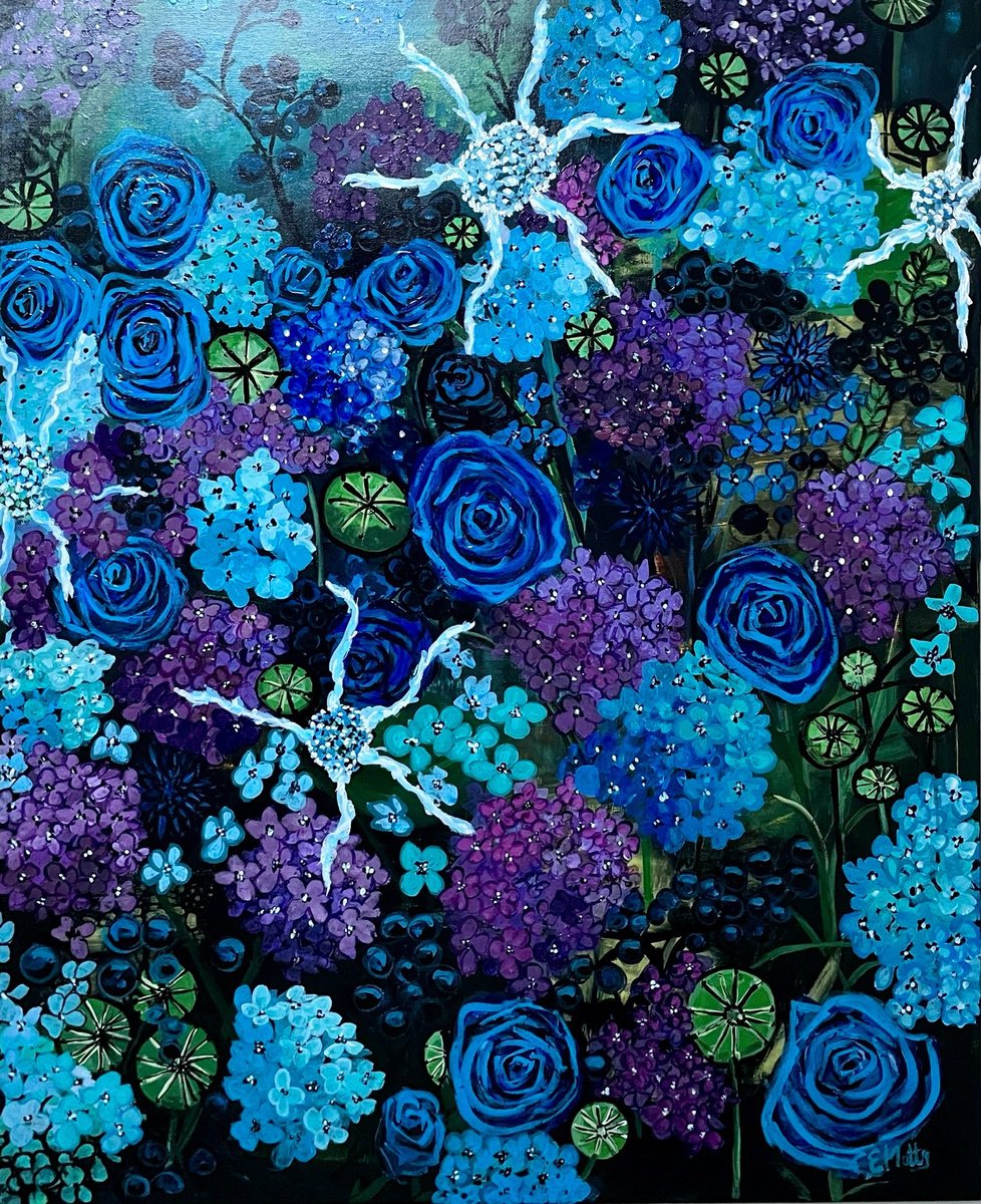 The blue garden by Elisabetta Mutty