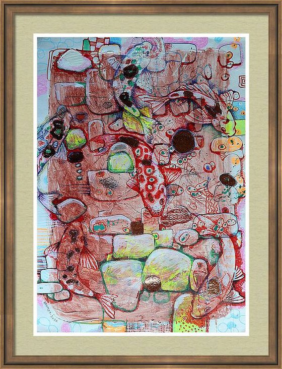 Fantasy with Flowers 334  paper 59x42cm