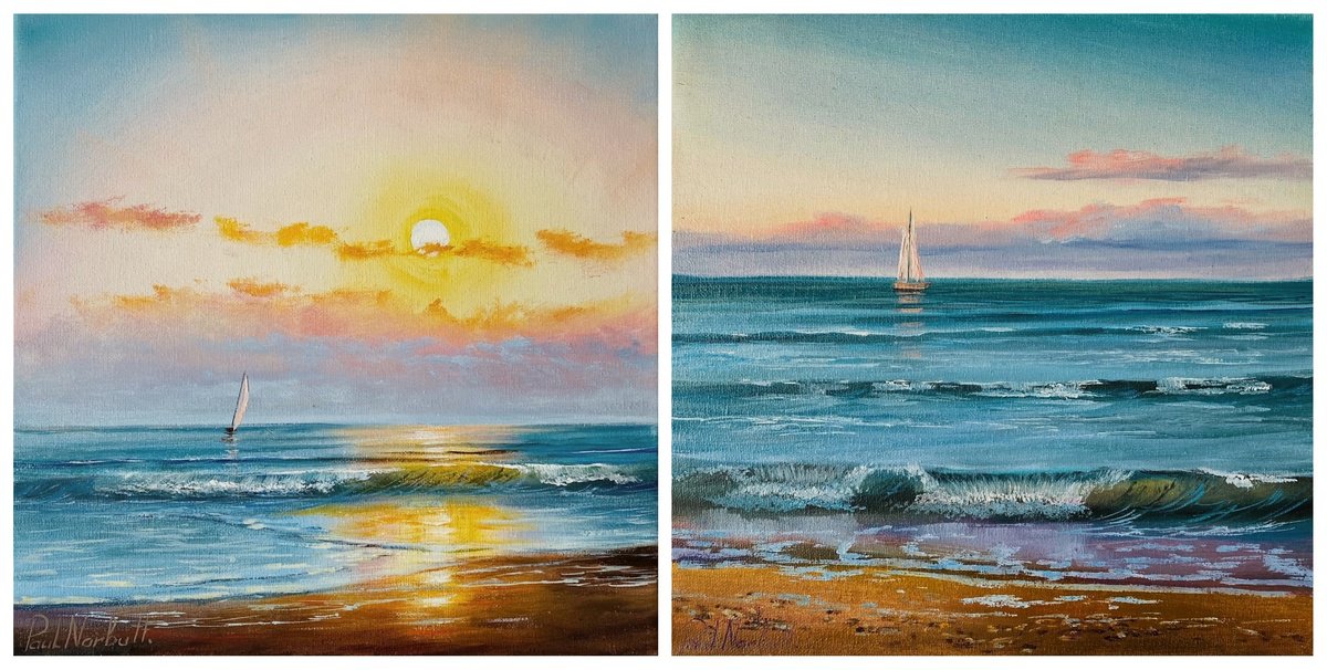Photorealistic Oil Painting , Moods Of The Sea By Paul Narbutt, 24 X 12, Artwork For Sale On Artfinder