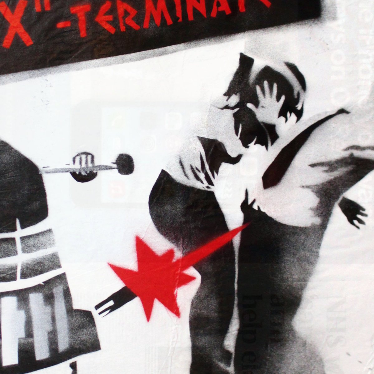 Urban And Pop Painting , Ex-Terminate! (On An Urbox.) By Juan Sly, 23 X 30, Artwork For Sale On Artfinder