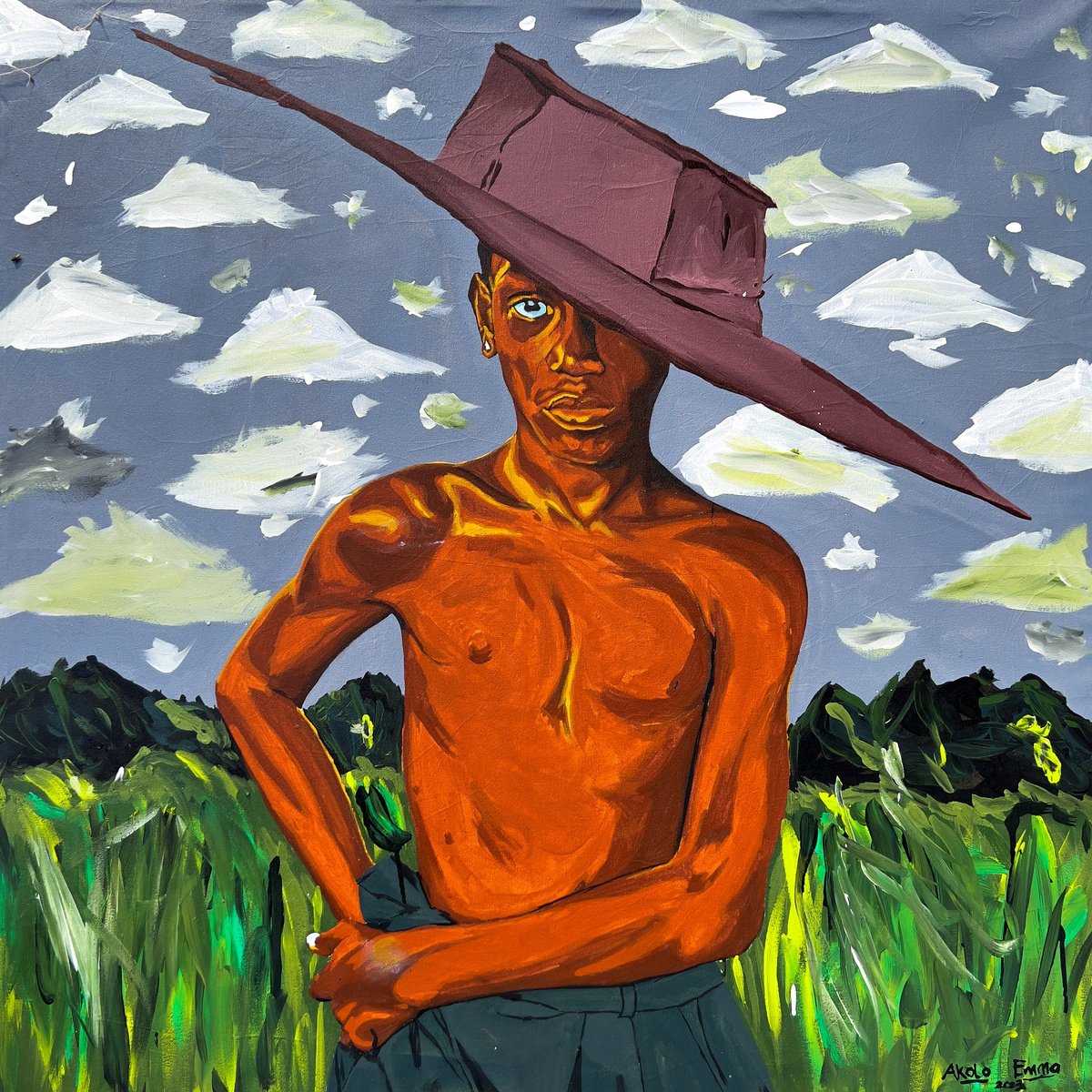 Sky Above Me, Earth Below Me By Emmanuel Akolo, 36 X 36, Artwork For Sale On Artfinder