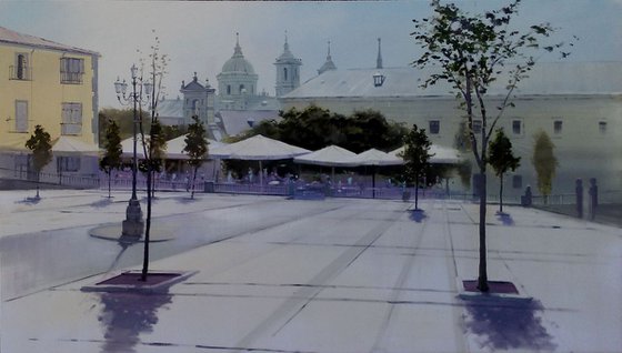 ESCORIAL. Large paiting 120x68cm