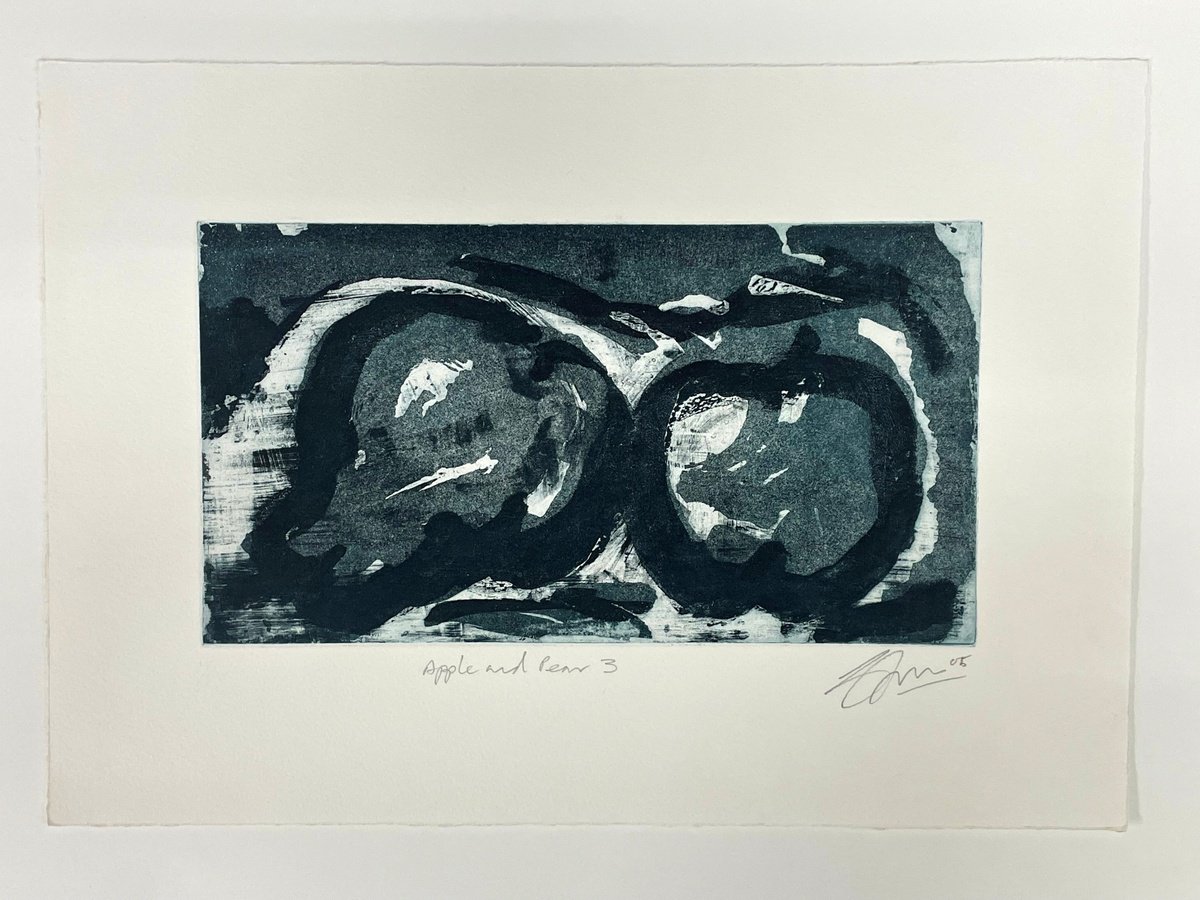 Expressive Etchings & Engravings , Apple And Pear 3 By Simon Lawson, 18 X 13, Artwork For Sale On Artfinder