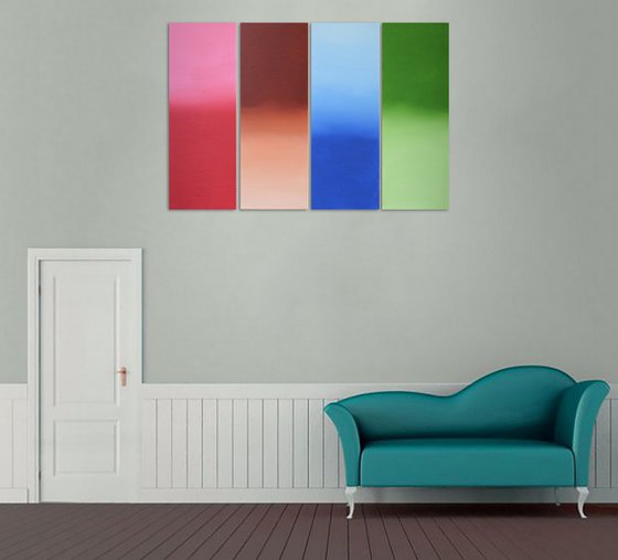 colour blocks extra large wall art for home office