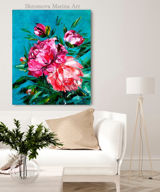 SPRING MELODY - Bouquet. Peonies. May. Pink. Special. Lush. Alluring. Charm of nature.