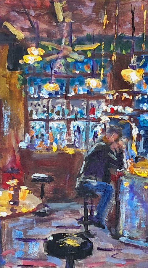 Blue bar by Dimitris Voyiazoglou