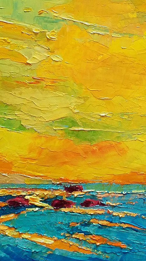 Molten Gold, sunrise landscape, by Padmaja Madhu