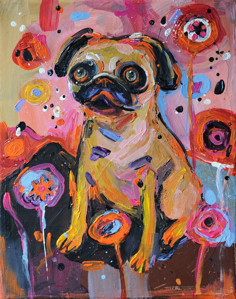 My Lovely Pug by Liubov Kvashnina