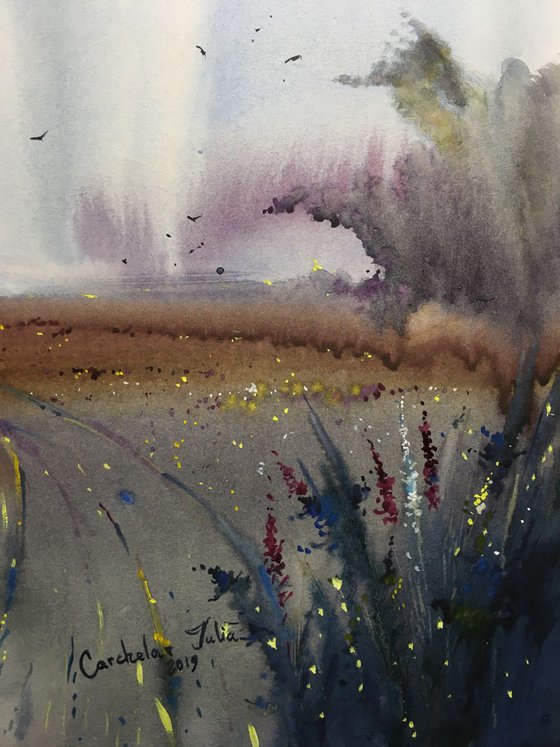 Watercolor "On The Way Home”