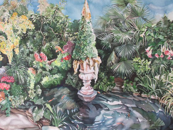 glorious garden watercolor