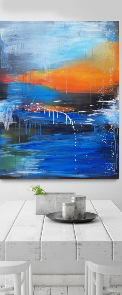 'AFTER EBB COMES THE FLOOD' – Abstract seascape by Stefanie Rogge