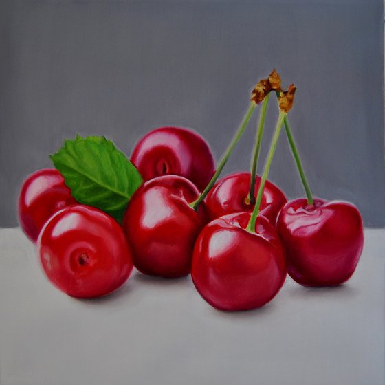 Cherries painting