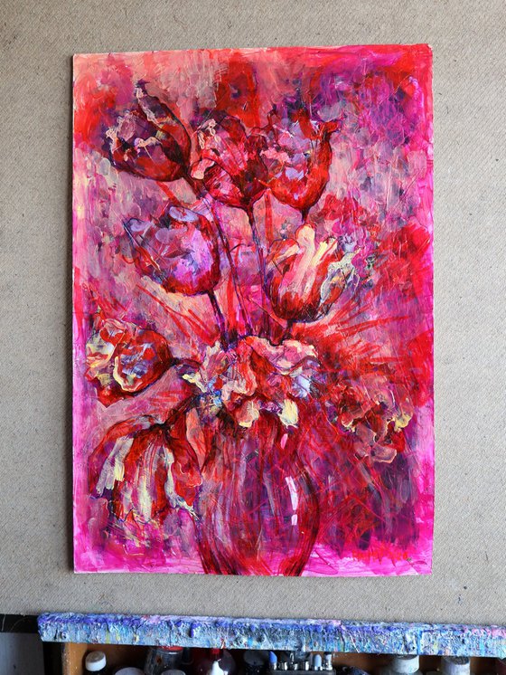 Fantasy with Flowers 338: paper 59x42cm