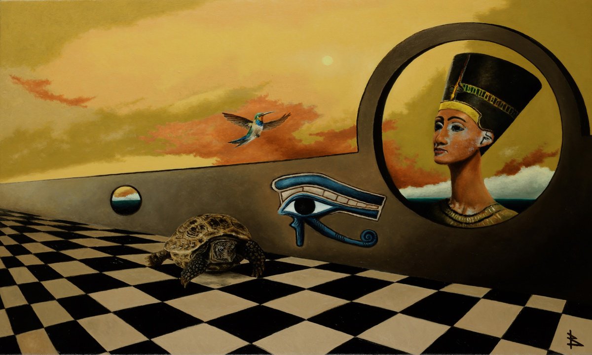 Animal Oil Painting By Oleg Baulin, 39 X 24", Key, Original Artwork