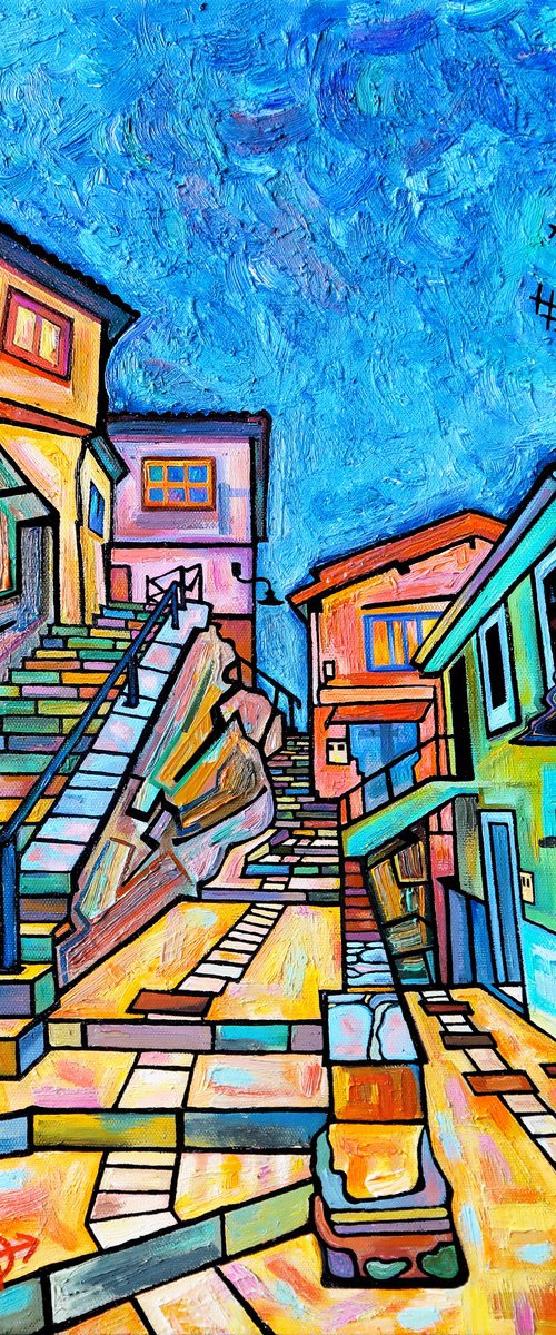Night Cudillero walks #1 by Nikita Ostapenco