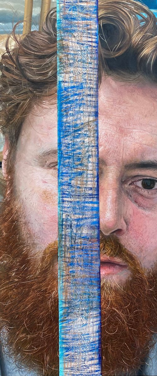 Self portrait with strip by Andrew Newton