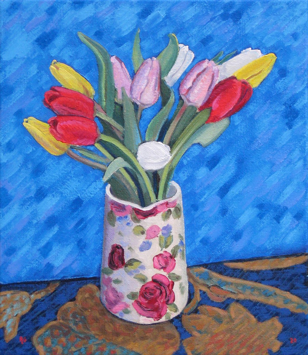 Tulips in a Jug by Richard Gibson