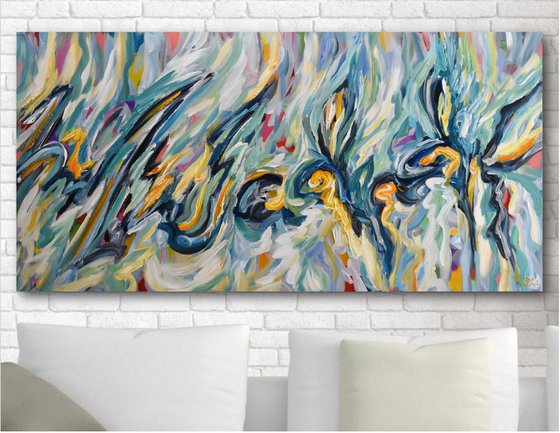 Colors of Hope - Abstract Painting on Canvas, Colorful Contemporary Artwork