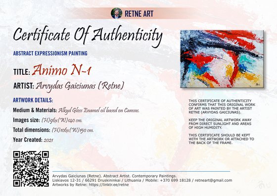 Animo N-1 (XXL) Abstract Expressionism style painting
