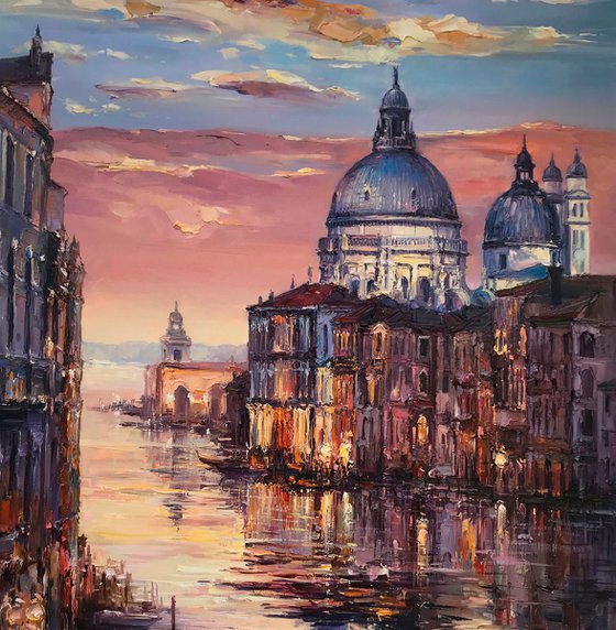 "Venice" large original oil painting 100x70