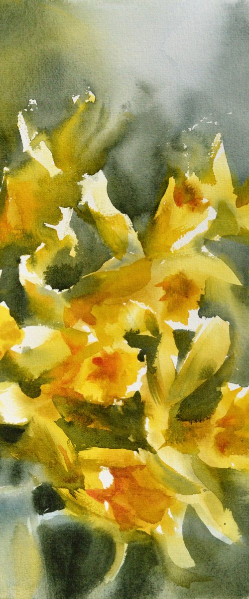 First daffodils by Lida Duchnewitsch