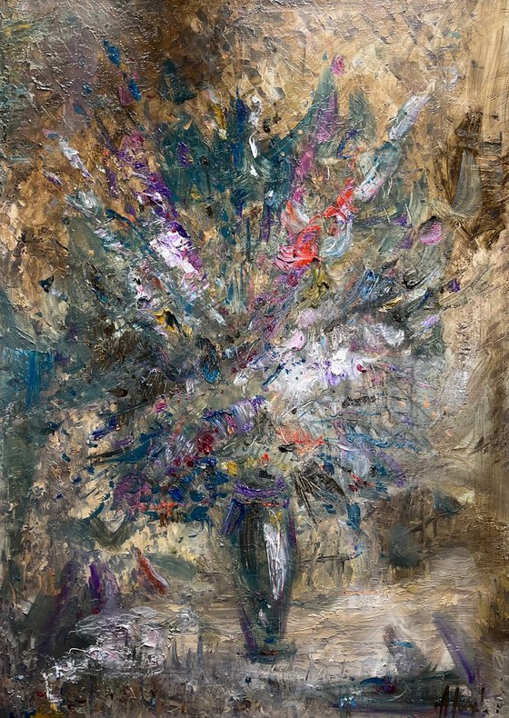 Abstract Impressionist floral