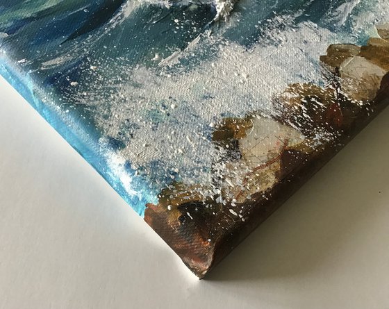 A Lively Sea on a Sunny Day
