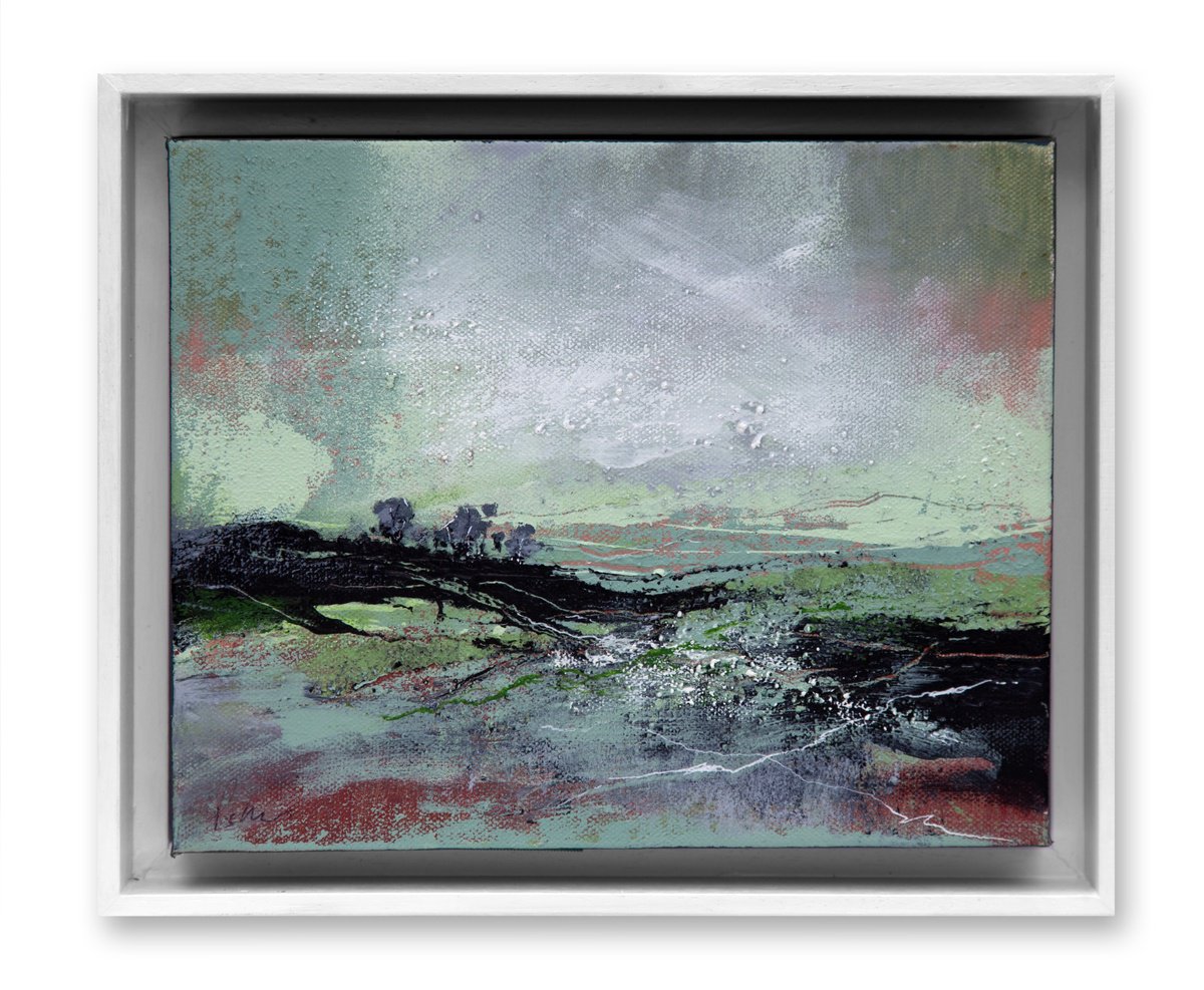 Organic Landscape Acrylic Painting By Paul Hillary, 12 X 9", Taunton Country, Original Artwork