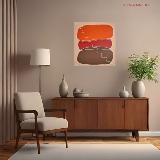 Zen Minimalism. Calming Warm Autumn Stones