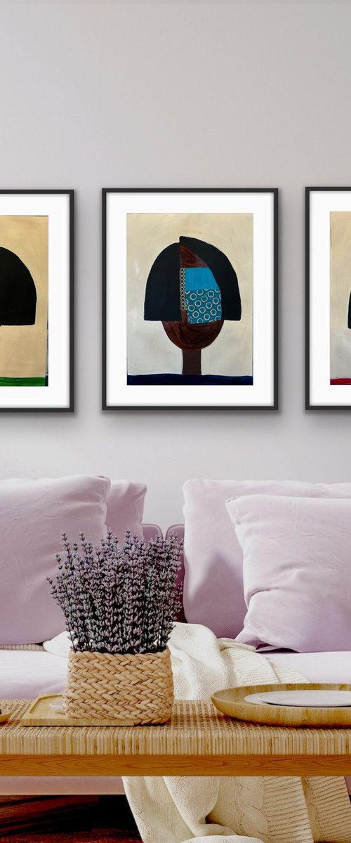 Invisible (Triptych) by Rashna Hackett