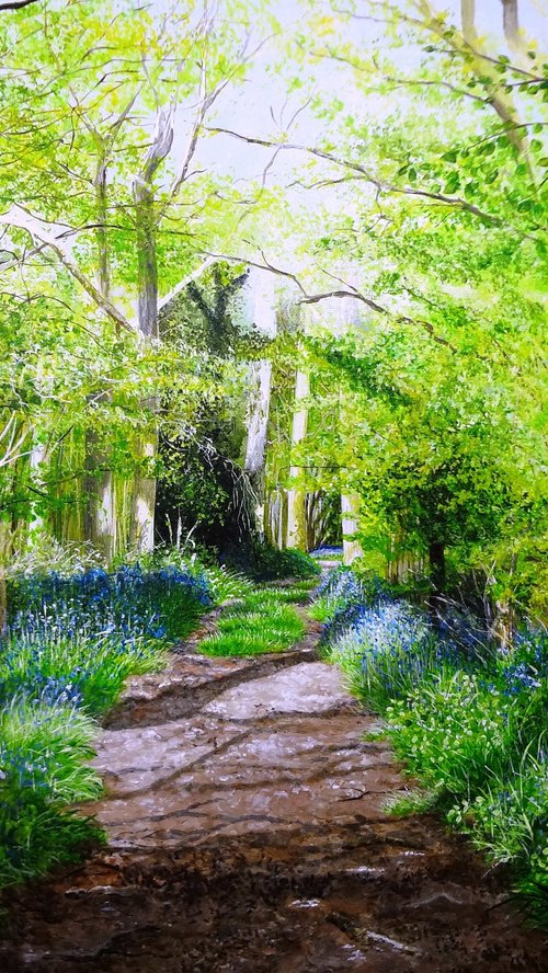 Spring Green and Scented Blue by Paula Oakley