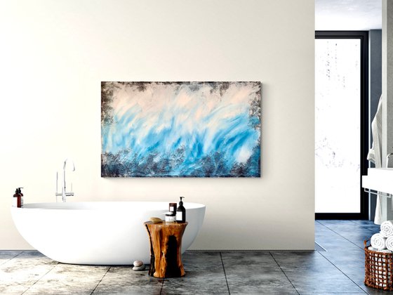 Atlantic crossing no. 3621 XXL Abstract in blue