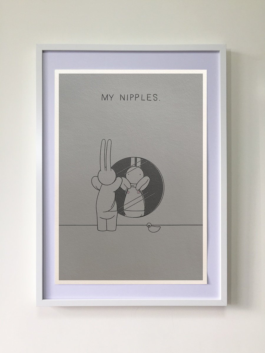 Animal Giclee Print By Mr Clement, 17 X 23", My Nipples, Original Artwork