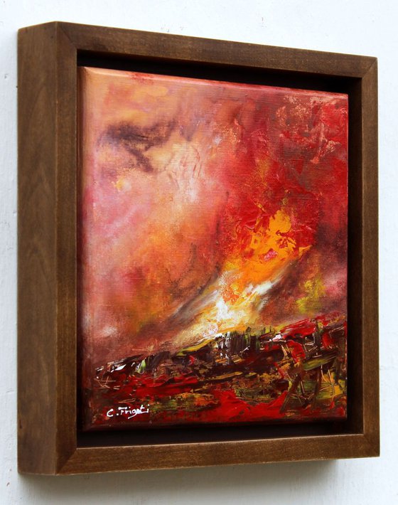 Your Fire Within - Framed original abstract landscape