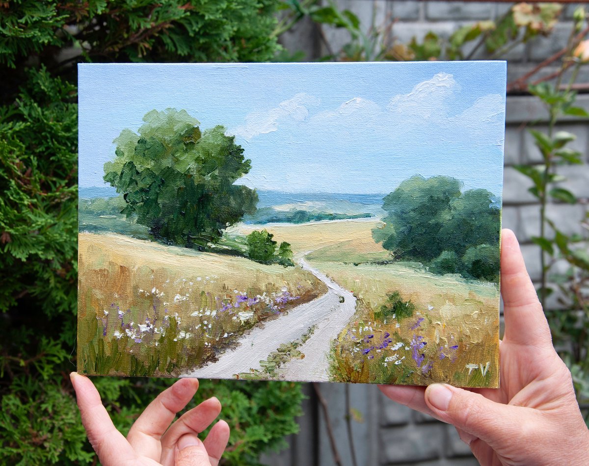 Country landscape Oil painting: Tetiana Vysochynska | Artfinder, image size:1200x950