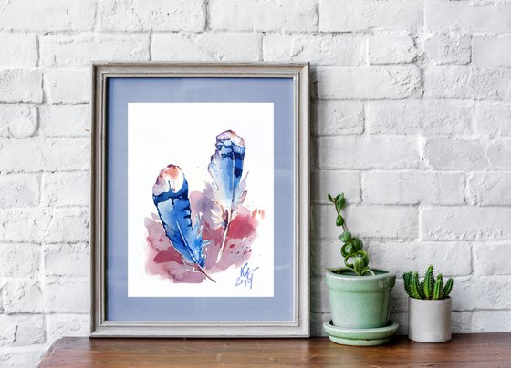 Diptych ‘Bird of Happiness’