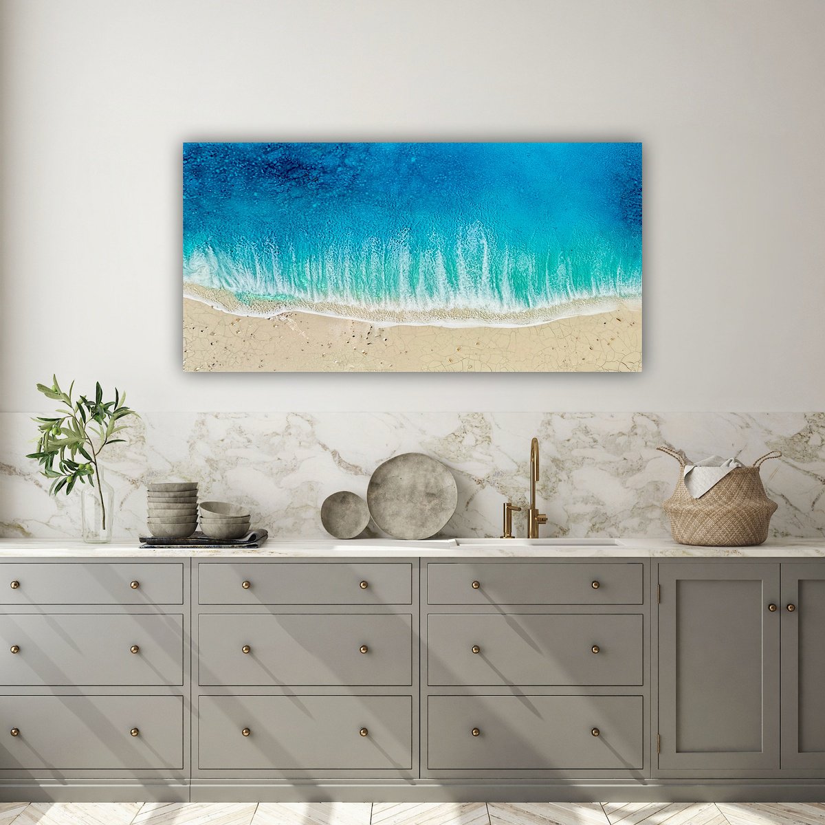 Shallow Waters, Deep Reflections By Ana Hefco, 48 X 24, Artwork For Sale On Artfinder