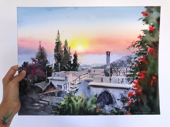 Greek village Sunrise