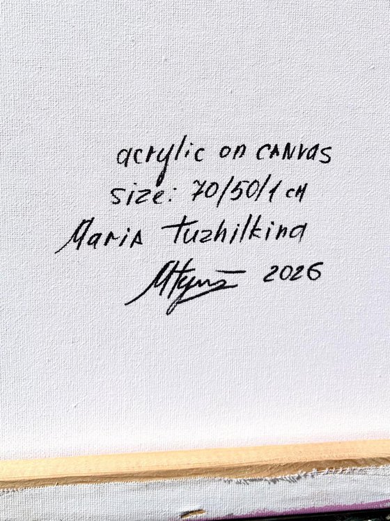 BOUQUET OF PINK TULIPS IN A VASE ON YELLOW