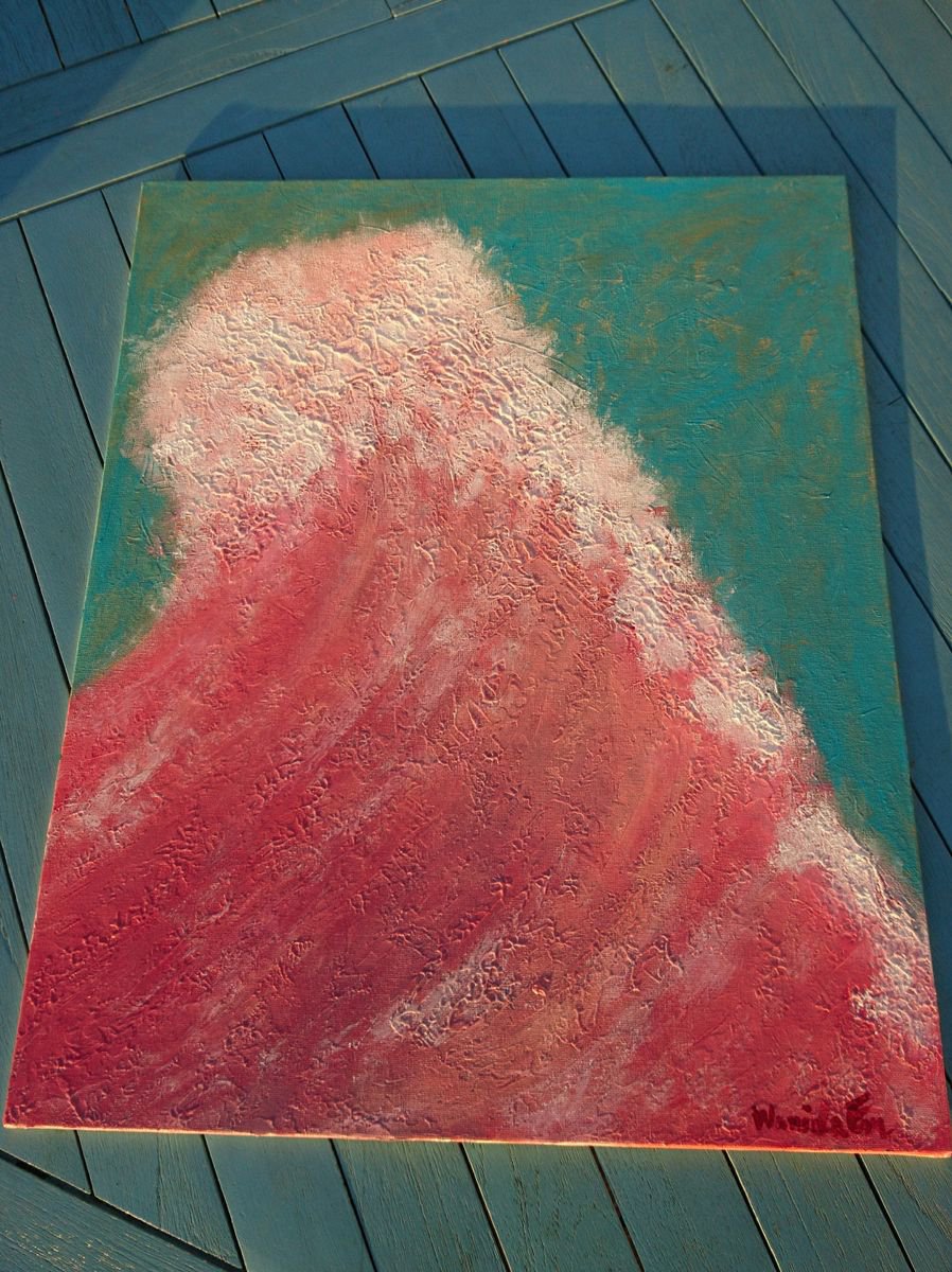 Pink power, Original Abstract painting by WanidaEm